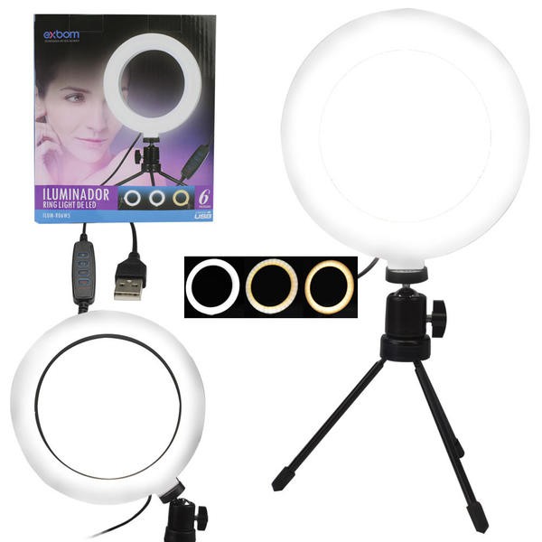 Suporte exbom iluminador ring light 10 120 leds - Imagem 3
