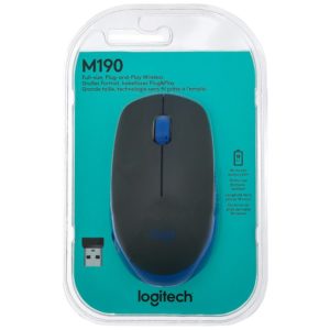 Mouse sem fio Logitech M190 com Design Ambidestro- Azul